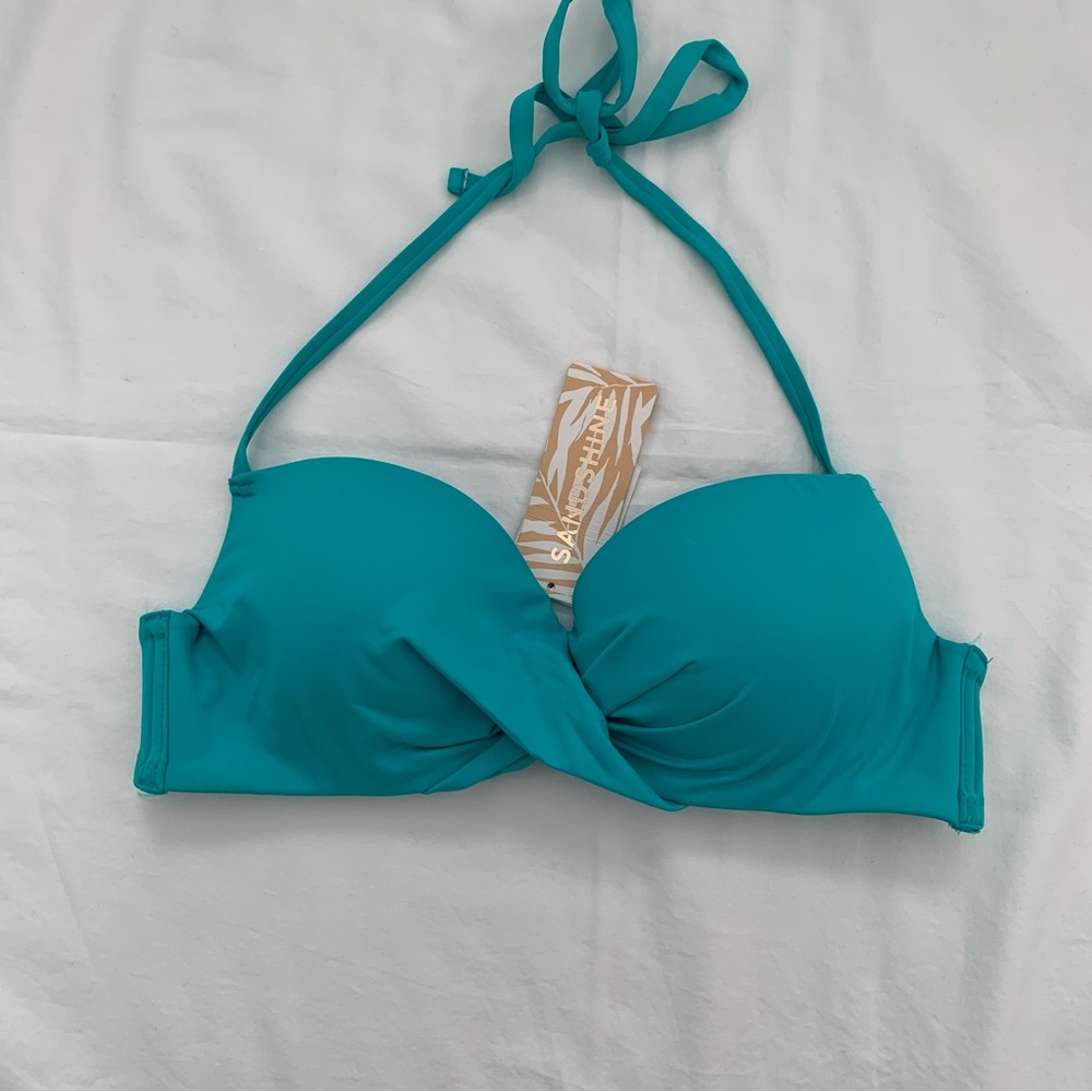 NWT Women’s Secret Underwire Swimming Bikini Top in Teal 34B